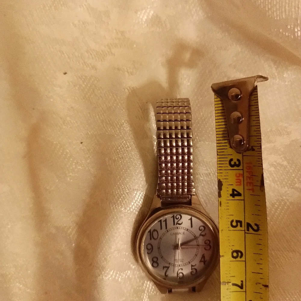 Carriage by Timex women's stretch silver tone Vintage watch
